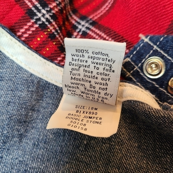 Calvin Klein Denim Jumper Dress, Size 18 Months - Picture 9 of 9